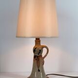 Handcrafted sandstone lamp signed Blanot, circa 1970