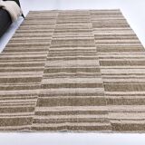 300x217cm  cream Saffran kilim carpet, large wool kilim rug, scandinavian