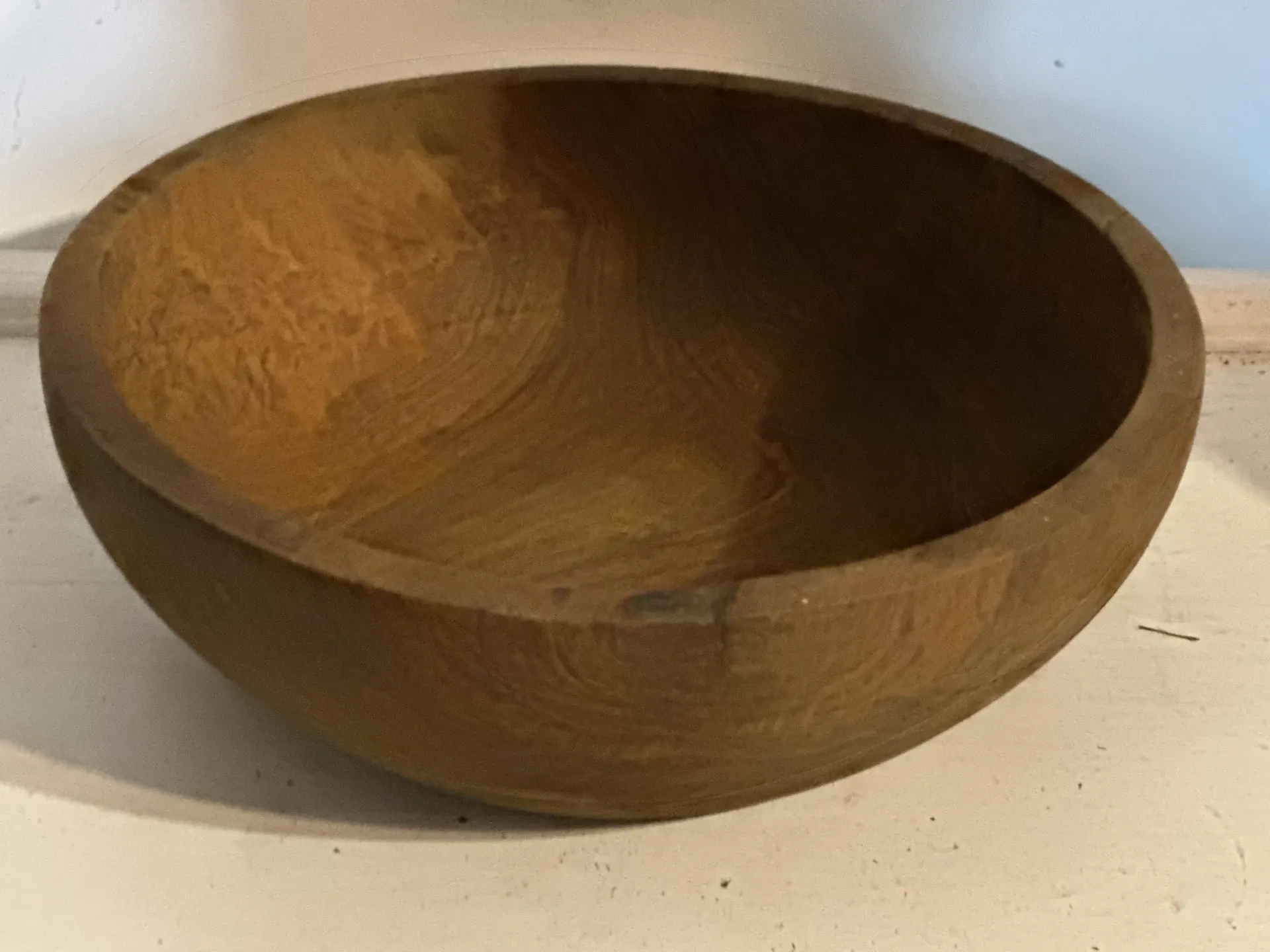 Large vintage solid wood bowl – Catch-all – Centrepiece – 3