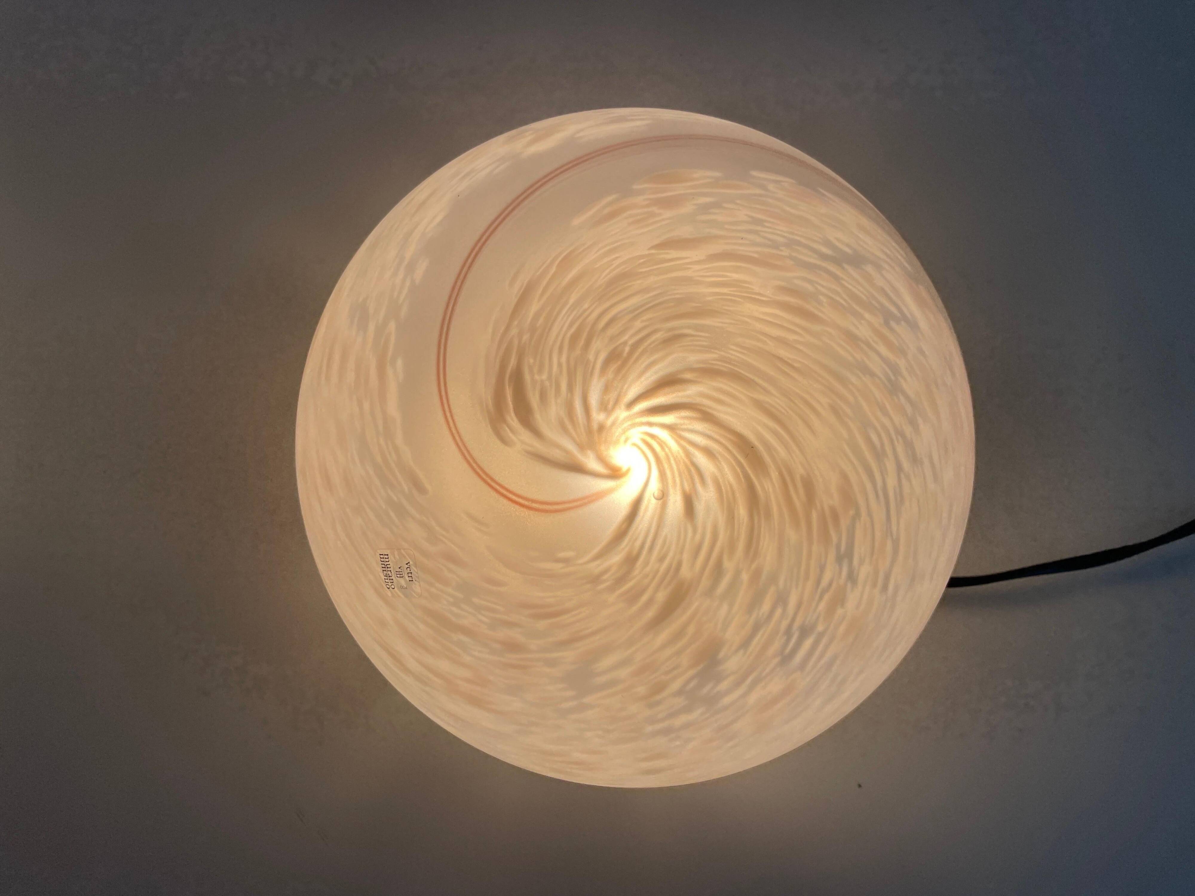 Pair of mid-century glass table lamps by Vetri Murano, 1960s, Italy.