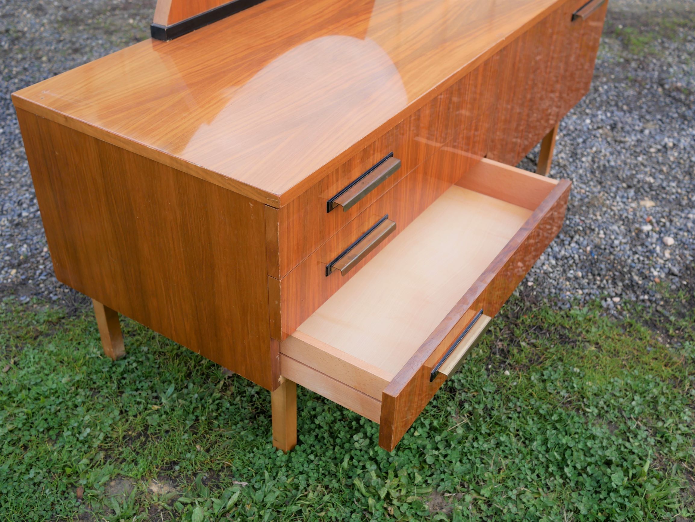 Coiffeuse vintage en bois