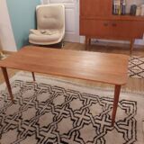 1960s solid teak coffee table