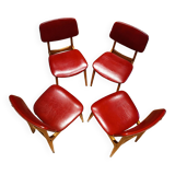 Set of 4 vintage Scandinavian style chairs