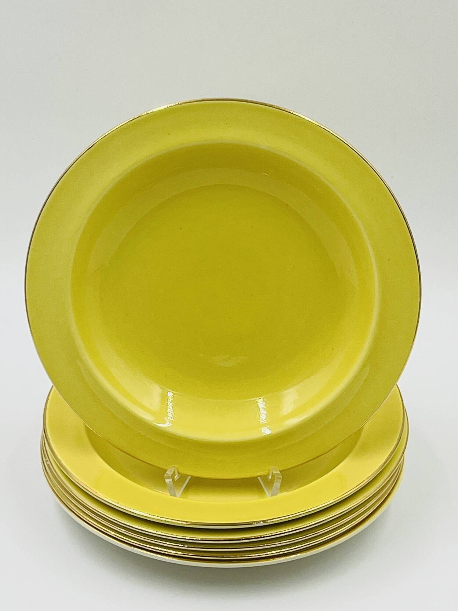 Set of 6 Keralux Boch deep plates