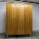 Scandinavian 3-door wardrobe in blond teak