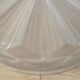 French Vintage Art Deco White Opaque Glass Abstract Platform Light Shade