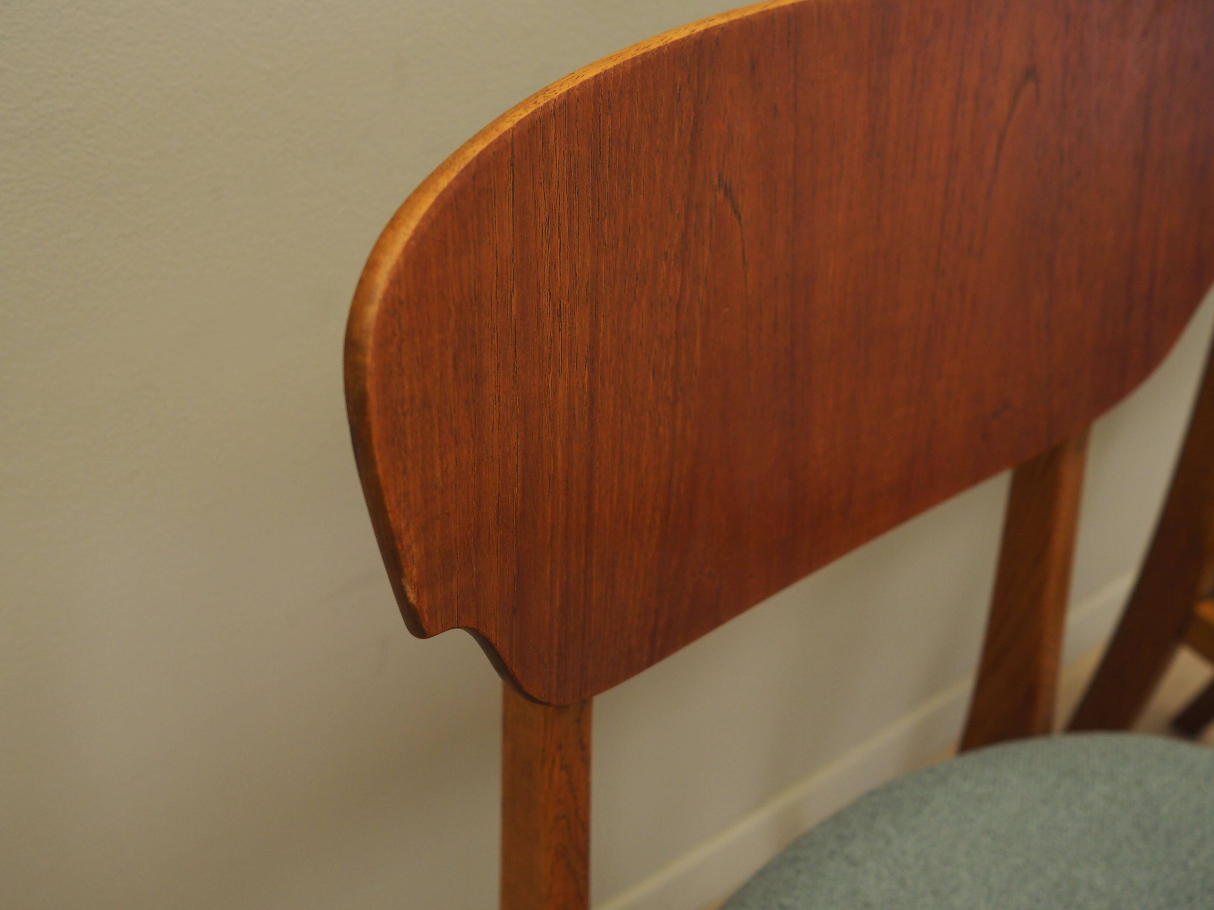 Set of six teak chairs, Danish design, 1970s, production: Denmark