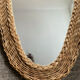 Woven wicker mirror from the 1960s