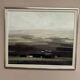 Oil on panel original Swedish - "House in a flat landscape" by Evert Färhm - Dated 1968 - vintage and framed - 81 × 68 cm (31.9" × 26.8")