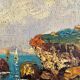 Tableau HST Marine with sailing boats by the seaside early 20th century signed