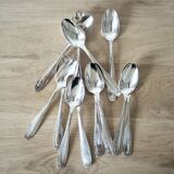 Set of 12 small silver spoons Art Deco