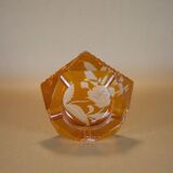 Bohemian glass ashtray by Karel Palda vintage