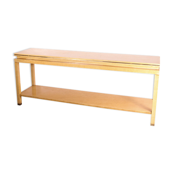 Console en parchemin et laiton