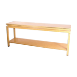 Parchment and brass console