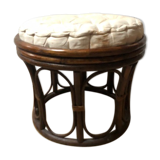 Vintage rattan tabouret