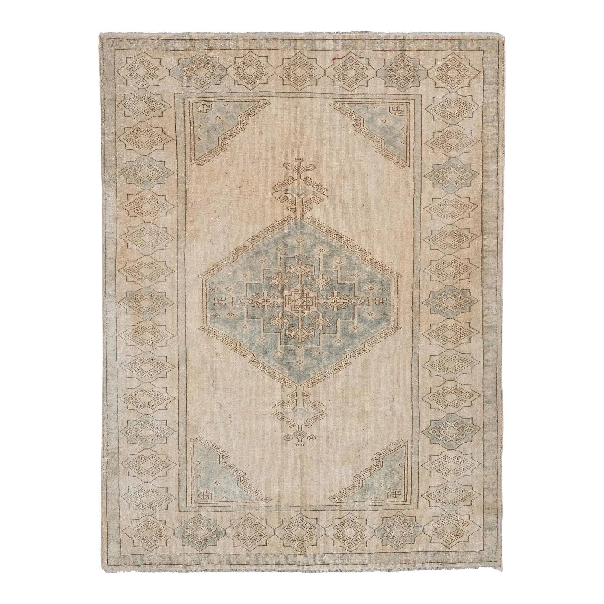 Vintage Turkish carpet handmade 186x238 cm
