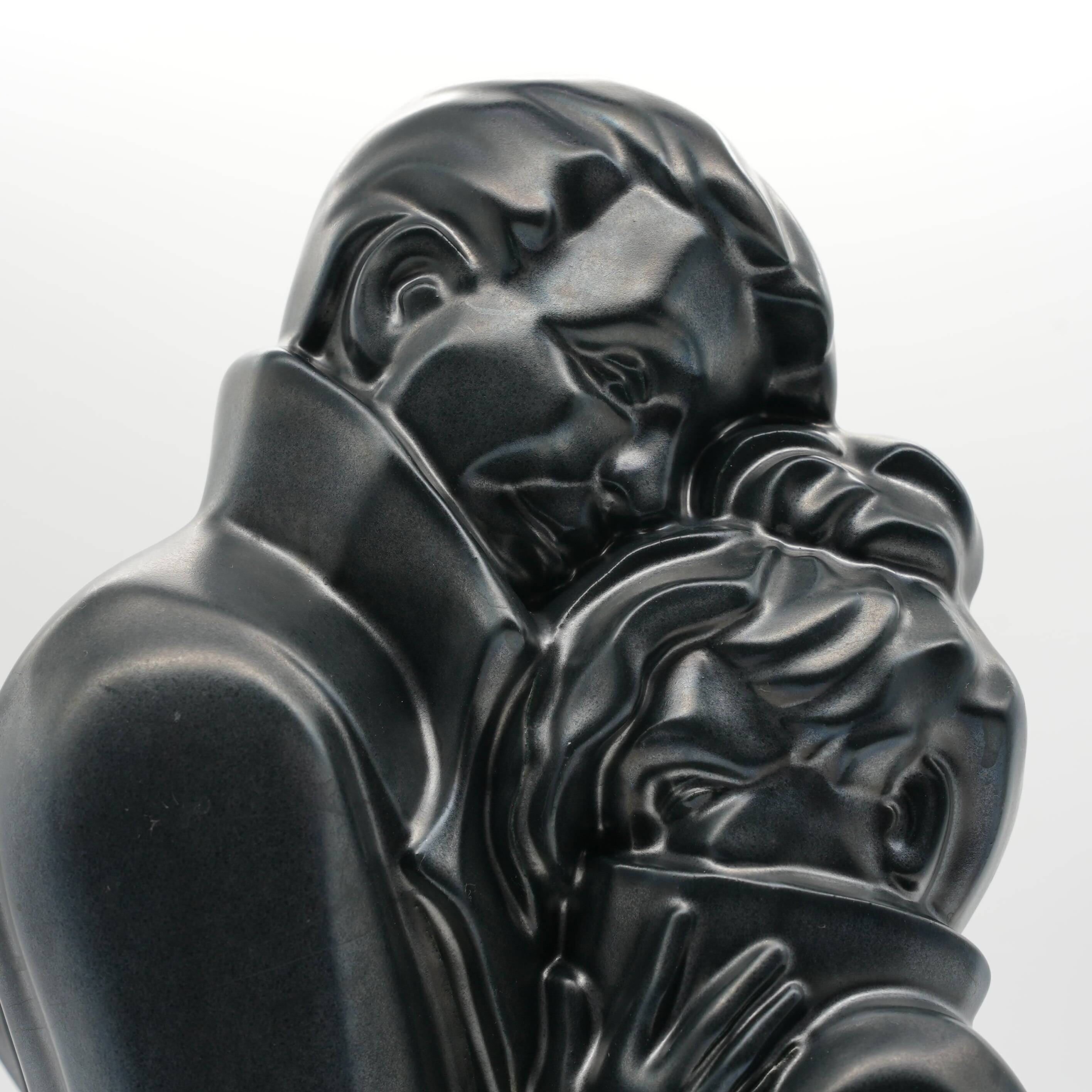 Figurine, loving couple, Scandinavian ceramic, 1970s