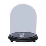 Old round glass globe 21 x 15.5 cm