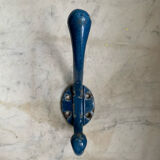 Blue enamelled cast iron hook