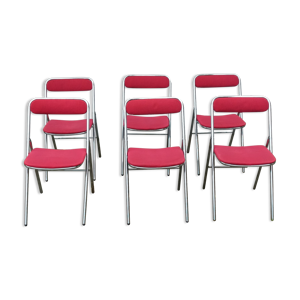 6 anciennes chaises pliable