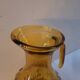 Amber relief glass pitcher. 1970s