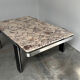 Violetta Calacatta marble coffee table on chrome base, 1970s