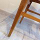 Scandinavian chair in beech and imitation leather black / vintage 60s-70s