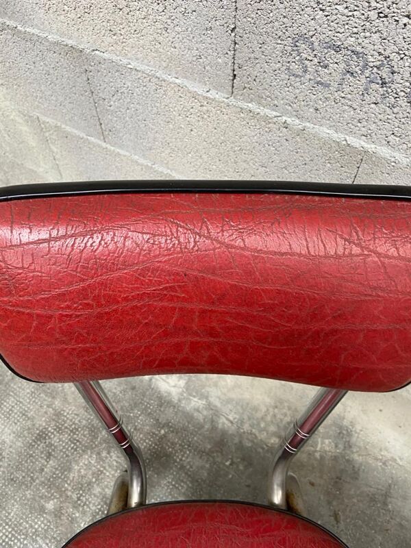 Paire de chaises de cuisine simili cuir