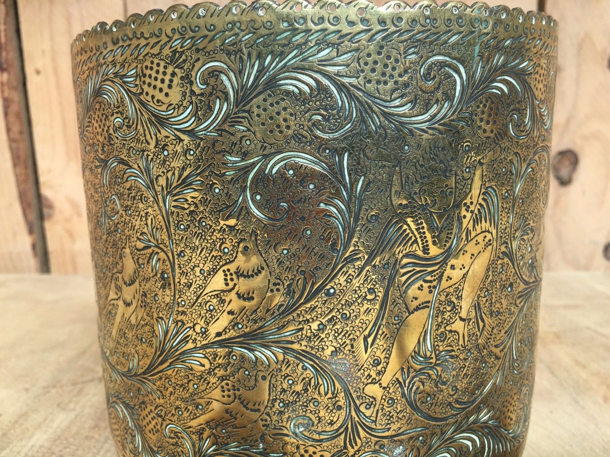 Serious brass pot