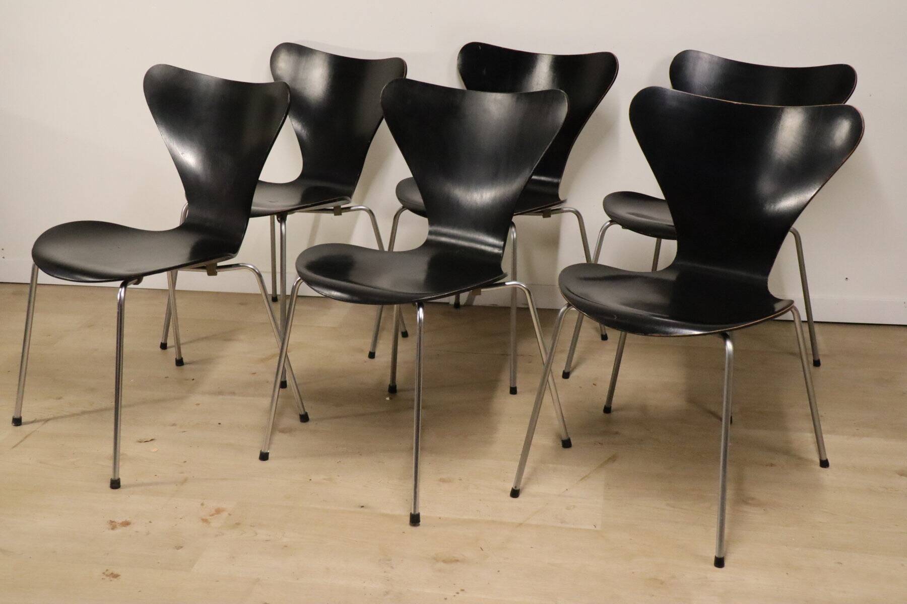 Series 7 Chairs Arne Jacobsen edition Fritz Hansen, 1965