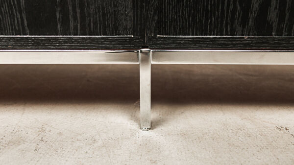 Buffet Florence Knoll en chêne noir et chrome pour Knoll International, années 1960