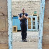Burmese teak mirror