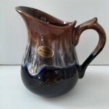 Real stoneware pitcher with grand feu St Flour flames