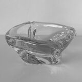 Imposing vintage ashtray in colorless crystal from the Daum house in Nancy