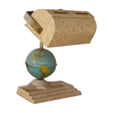 American Mappemonde lamp signed 50s