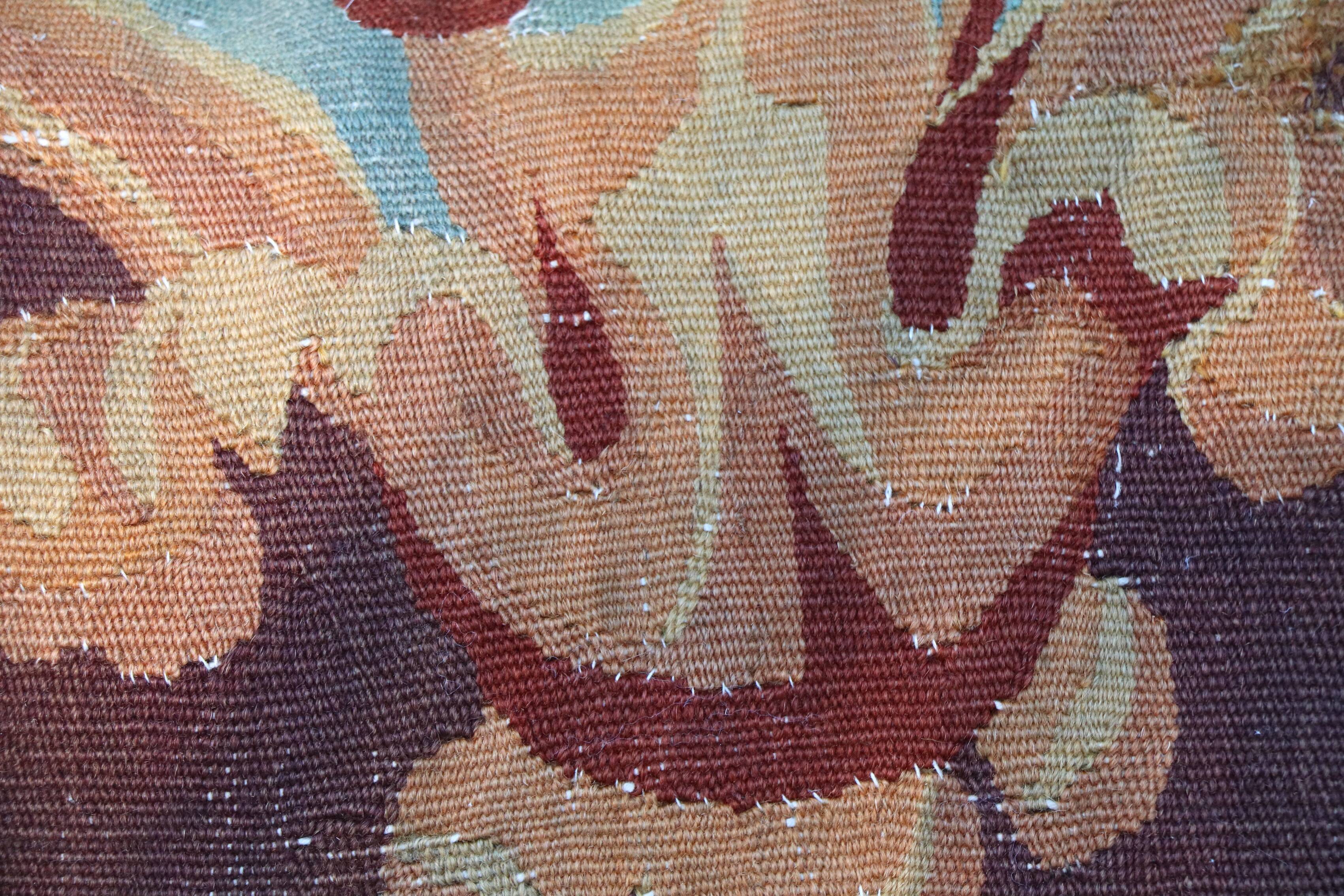 Aubusson 19th castle cushion