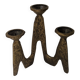 Golden bronze candlestick Scandinavian decoration