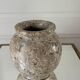 Fossil stone round vase