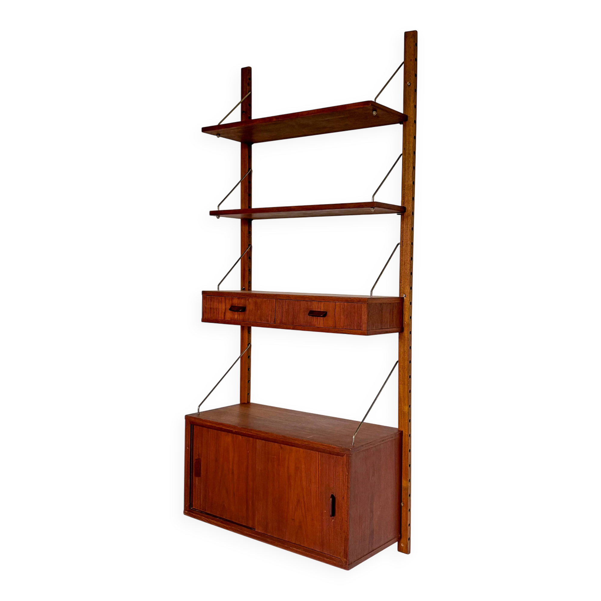 Danish wall shelf with one bay