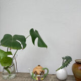Homemade English teapot in glazed porcelain and Staffordshire biscuit - Christopher Wren cottages slip