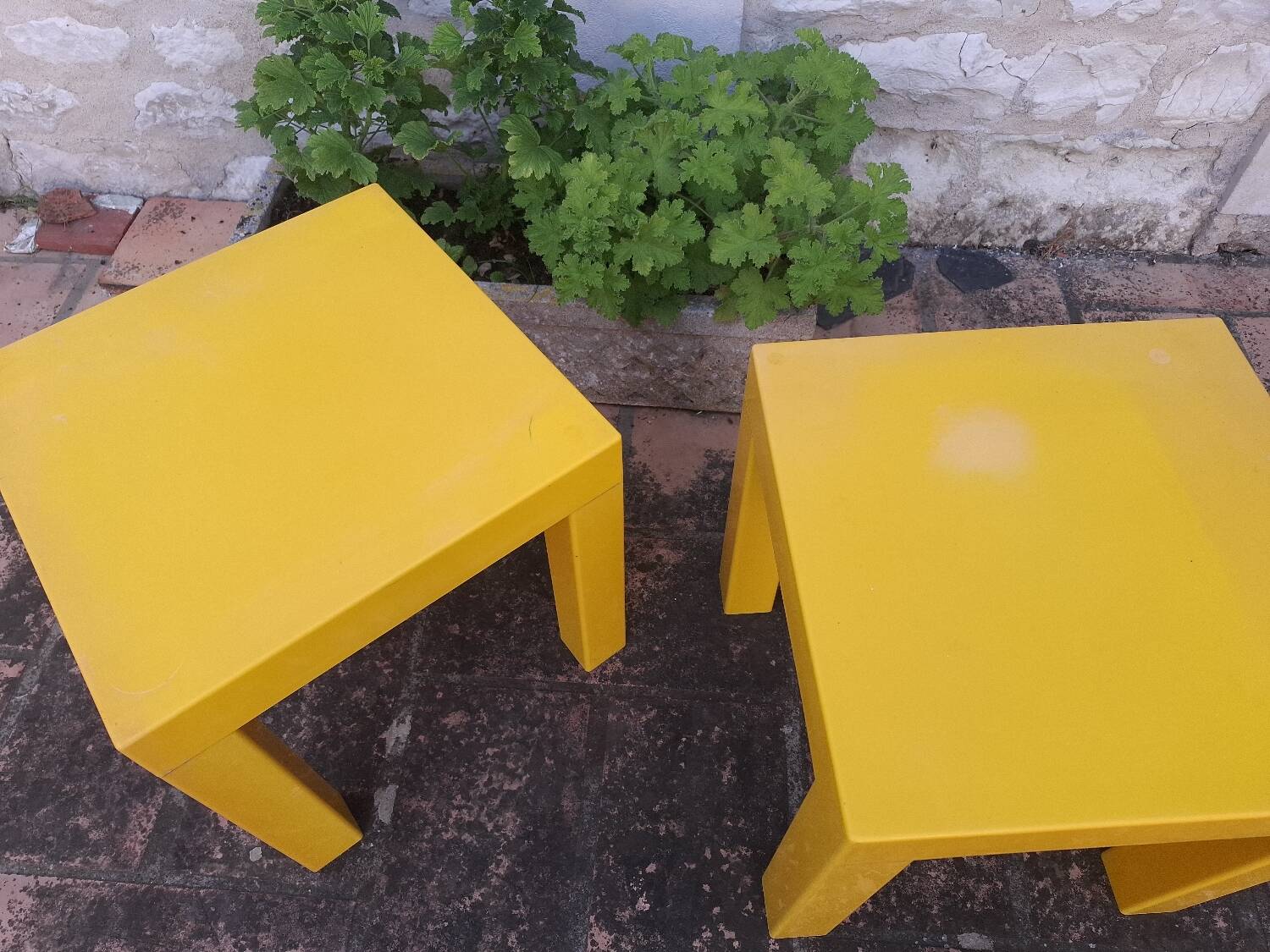 2 vintage 80's coffee tables