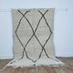 Handmade wool Berber rug 243x143cm