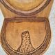 Chaise africaine bois sculpté escamotable