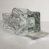 Vase en verre texturé par Ingrid Glashutte années 1970