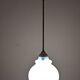 Art Deco style pendant lamp in brass and blue opaline
