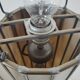 Vintage glass and metal lamp, 70s
