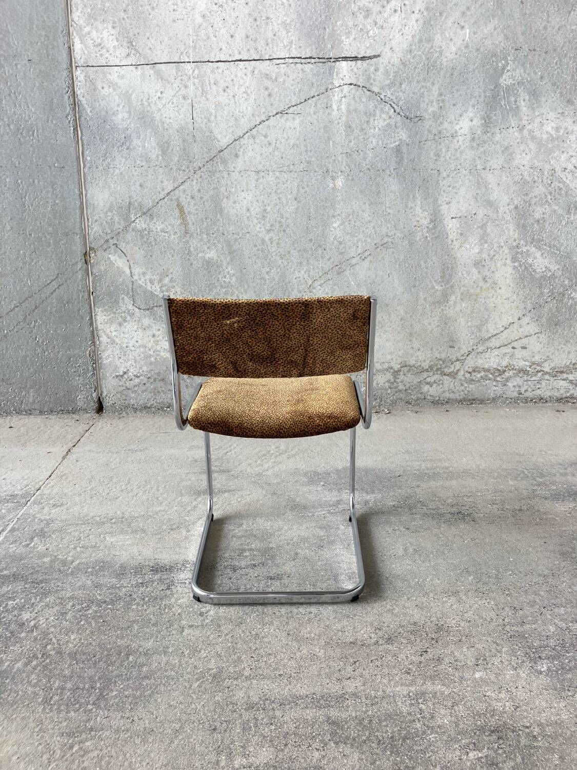 Leopard chrome chair, Arrben Italy, vintage 1970s