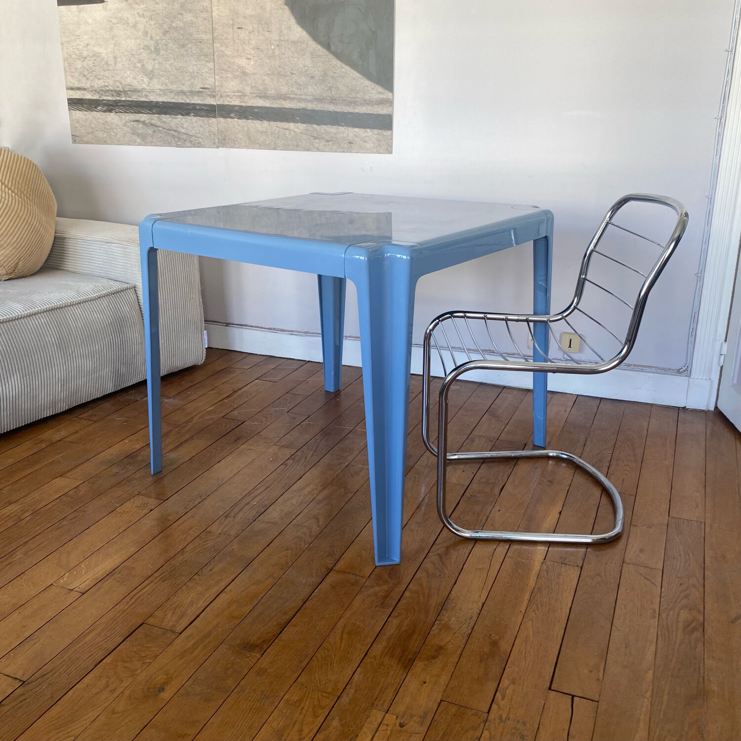 Vintage Space age fiberglass dining table by Helmut Bätzner for Bofinger 1960