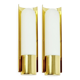 Pair of Hollywood Regency Wall Lights Brass & Opaline Glass Limburg, 1970s