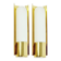 Pair of Hollywood Regency Wall Lights Brass & Opaline Glass Limburg, 1970s